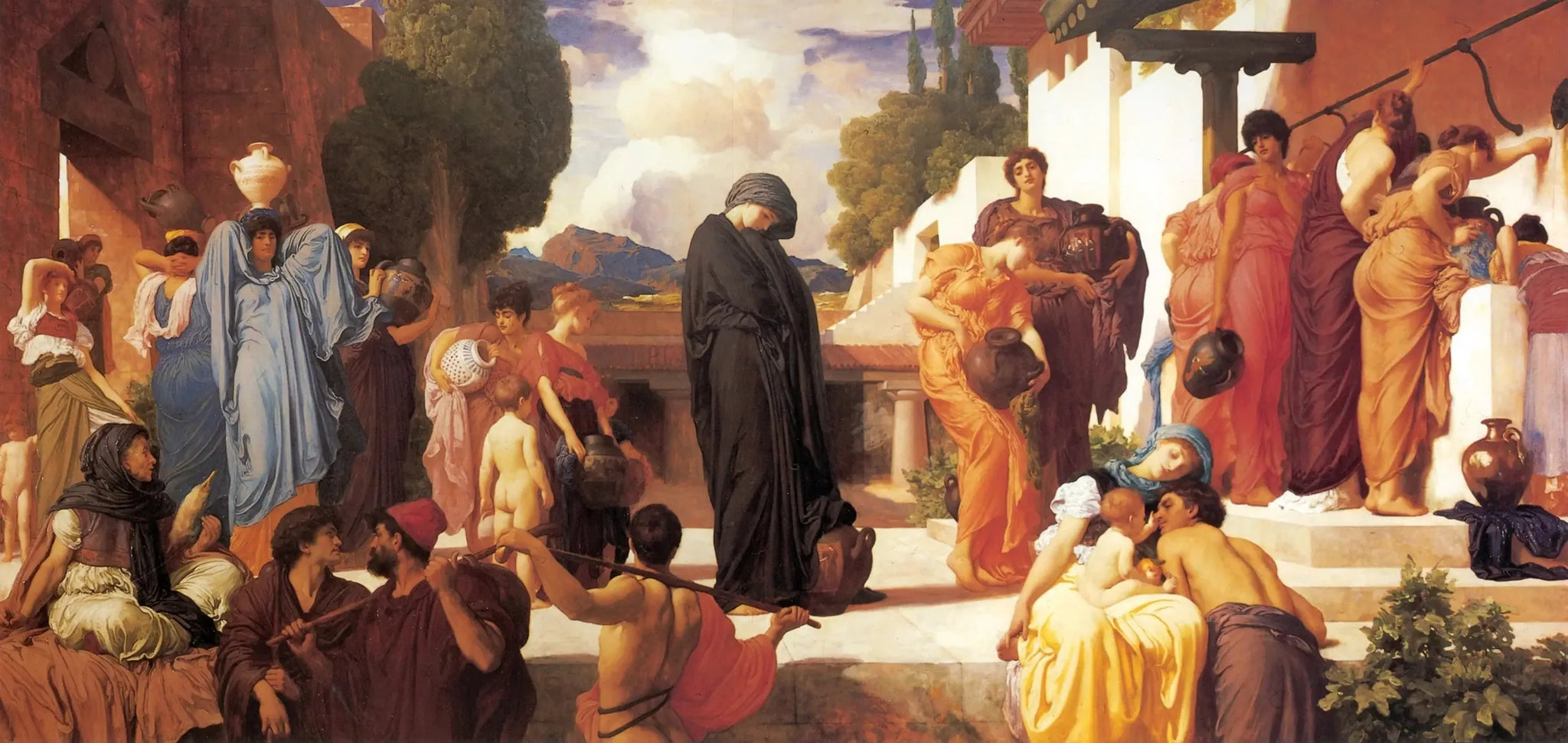 Andromaque captive - Frederic Leighton image 1 reproduction artisanale de tableau