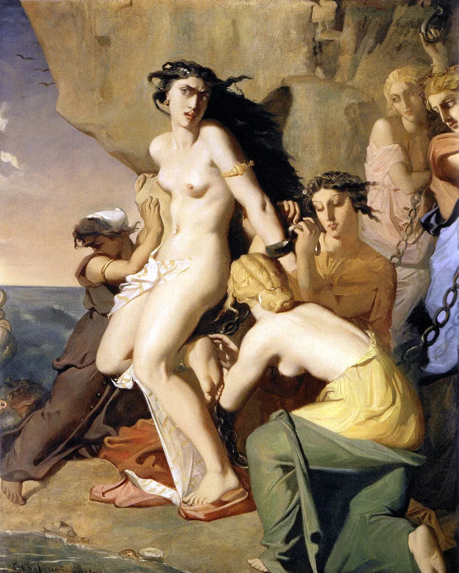 Andromède attachée au rocher par les Néréides - Théodore Chassériau