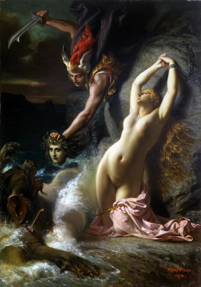 Andromède enchaînée au rocher - Henri-Pierre Picou image 1 copie peinte à la main à l’huile