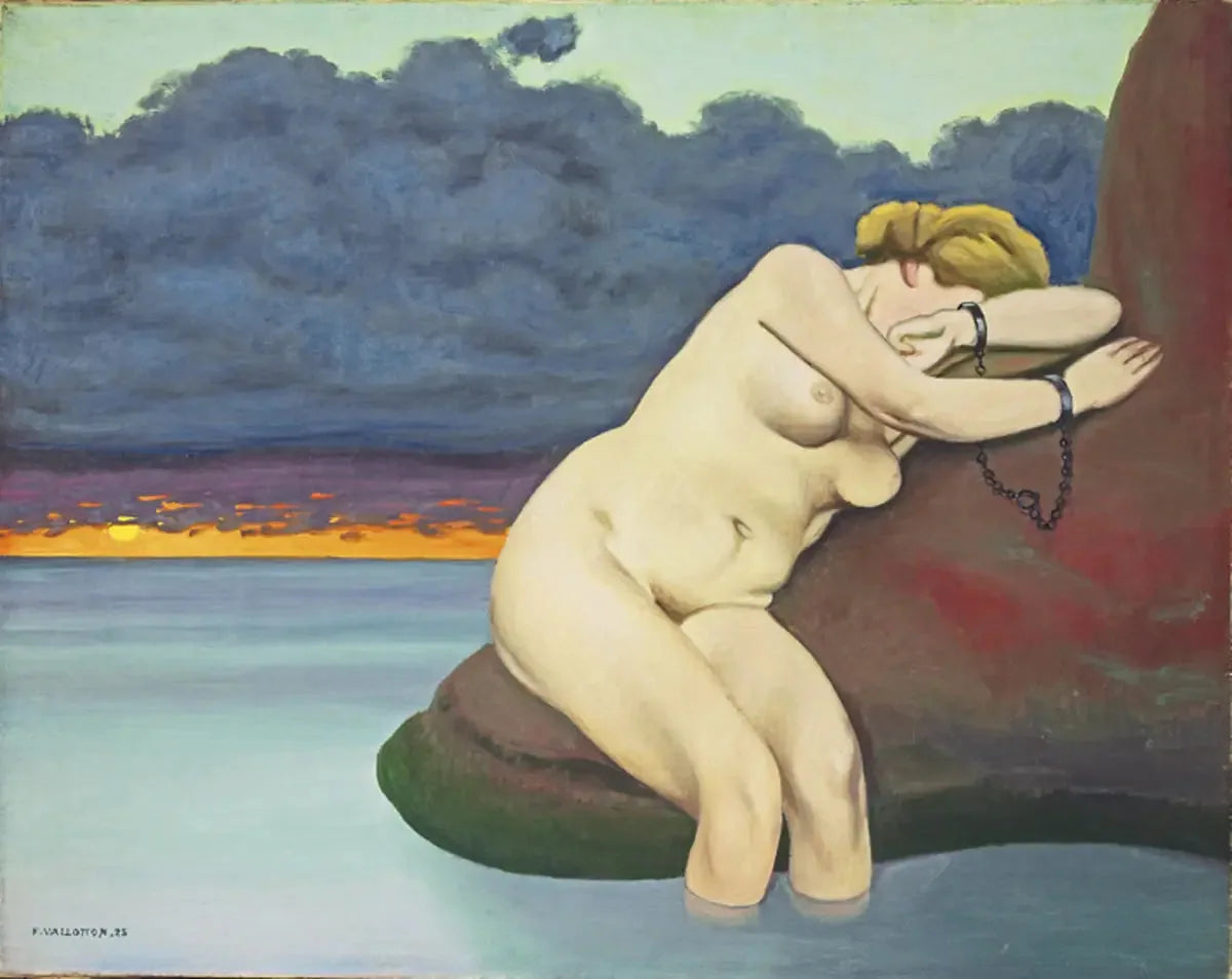Andromède enchaînée - Félix Vallotton image 1 reproduction artisanale de tableau