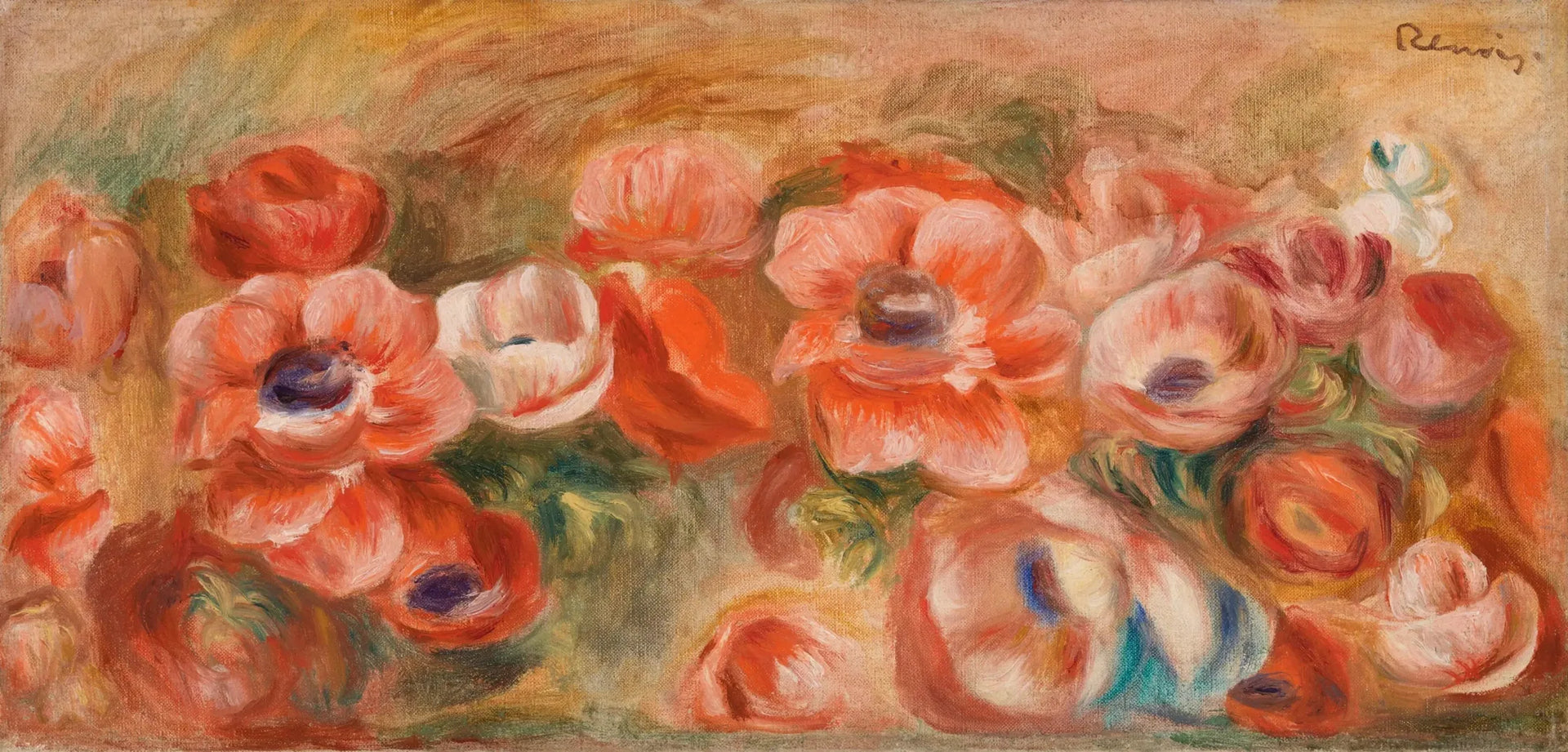 Anémones (Anémones) - Pierre-Auguste Renoir image 1 reproduction de peinture à l’huile