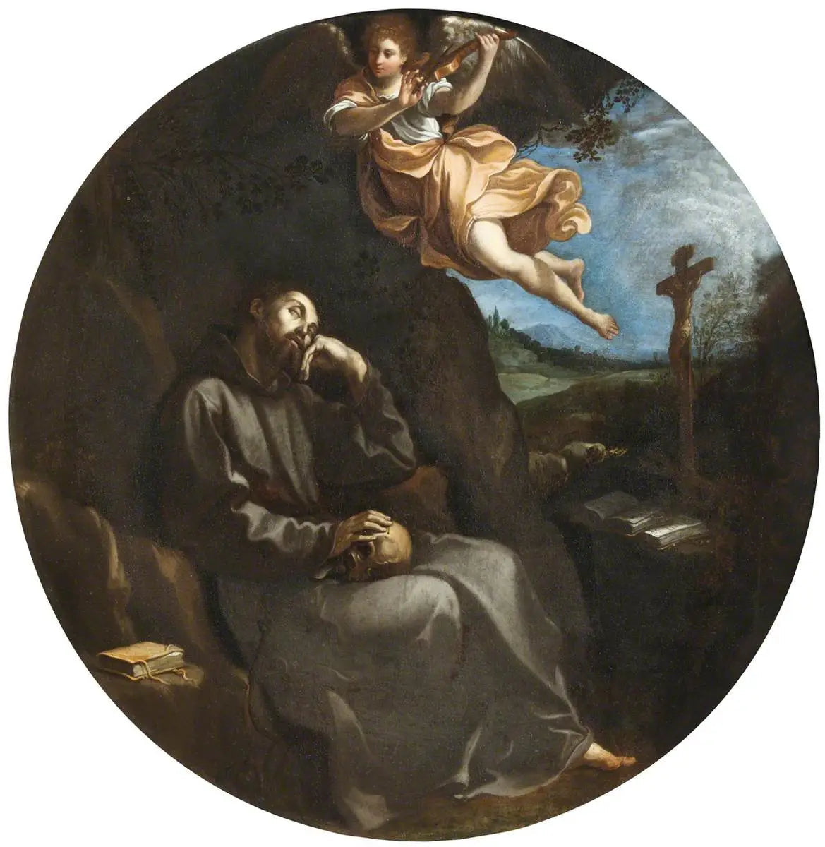 Ange apparaissant à Saint François - Guido Reni image 1 reproduction artisanale de tableau
