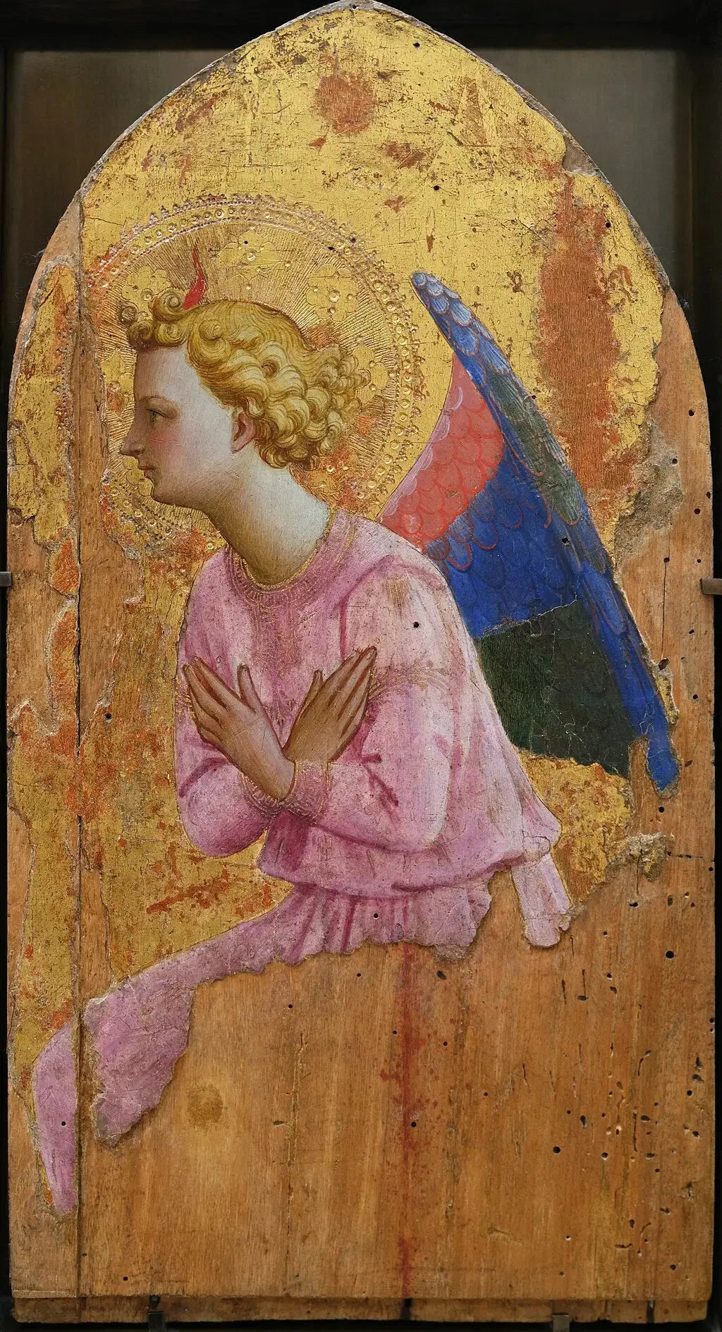 Ange en adoration, tourné vers la gauche - Fra Angelico image 1 copie de tableau peinte à la main