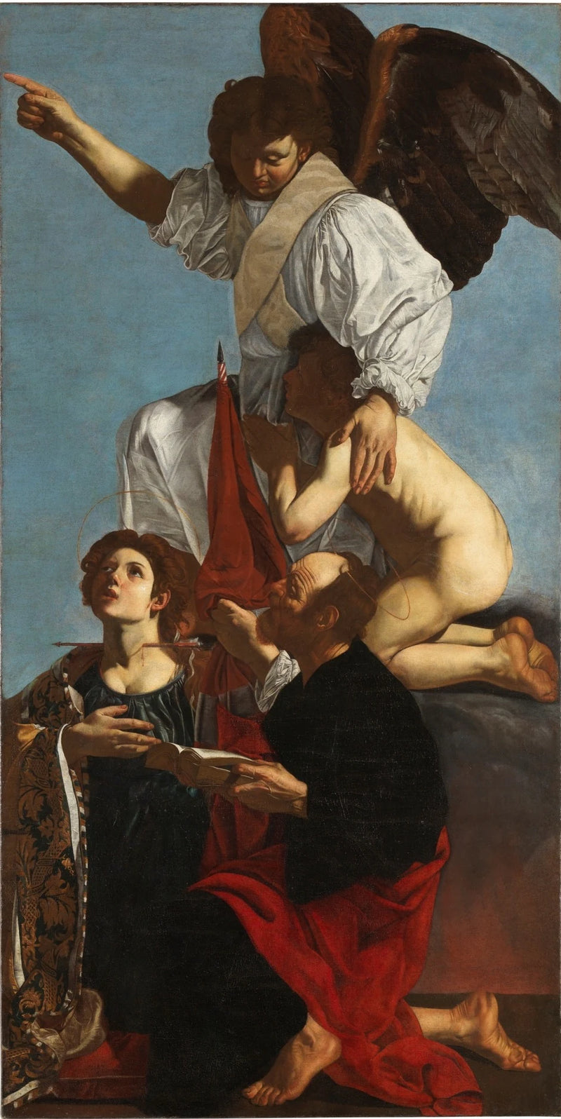 L'Ange Gardien, Sainte Ursule et Saint Thomas - Cecco del Caravaggio