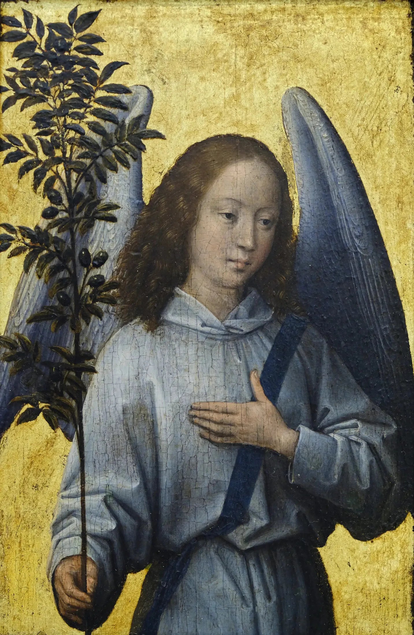 Ange locataire un rameau d'olivier - Hans Memling image 1 reproduction de peinture à l’huile
