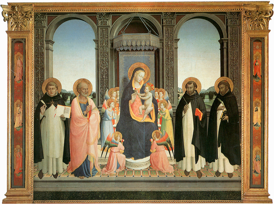 La Vierge à l’Enfant avec les anges et les saints, retable de Fiesole - Fra Angelico