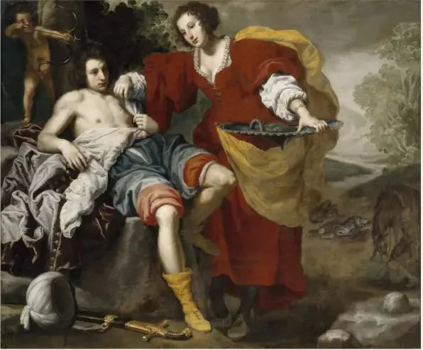 Angélique et Médoro - Lorenzo Lippi image 1 copie peinte à la main à l’huile