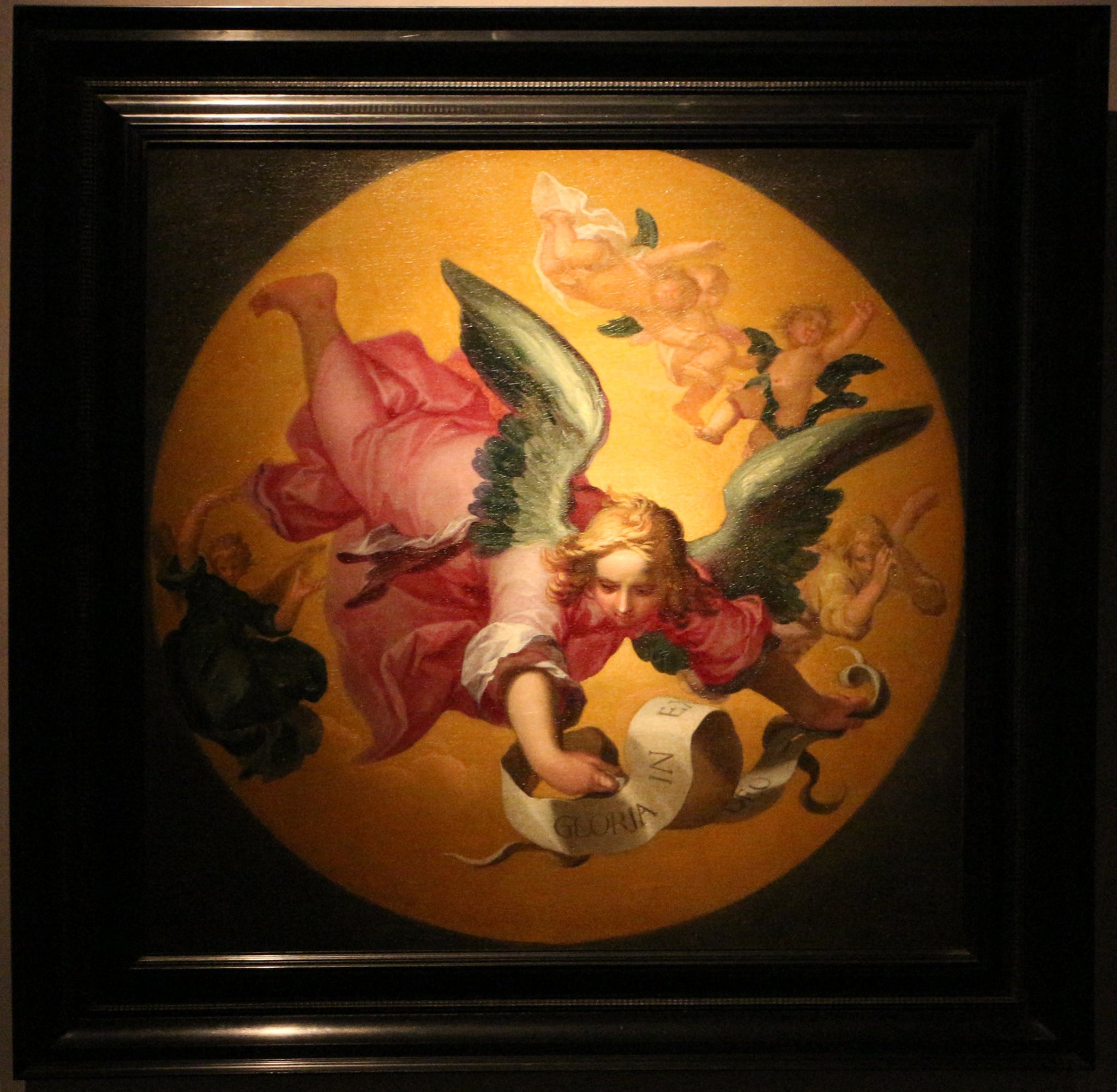 angelo in volo con cartiglio - Abraham Bloemaert image 1 tableau peint à l’huile sur toile