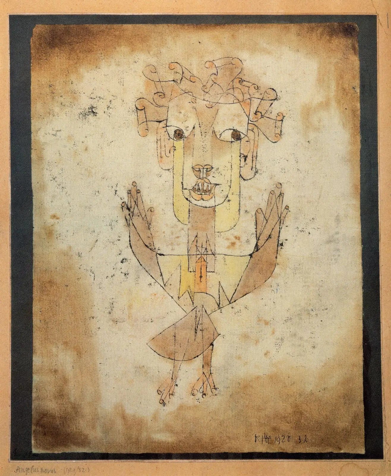 Angelus Novus - Paul Klee image 1 copie de tableau peinte à la main