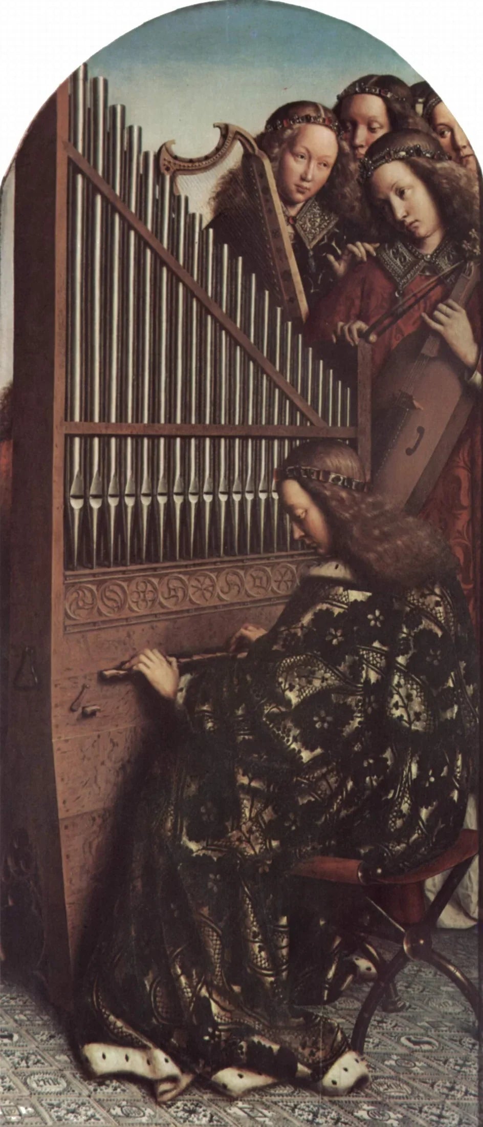 Anges musiciens - Hubert van Eyck image 1 reproduction d’œuvre d’art à l’huile