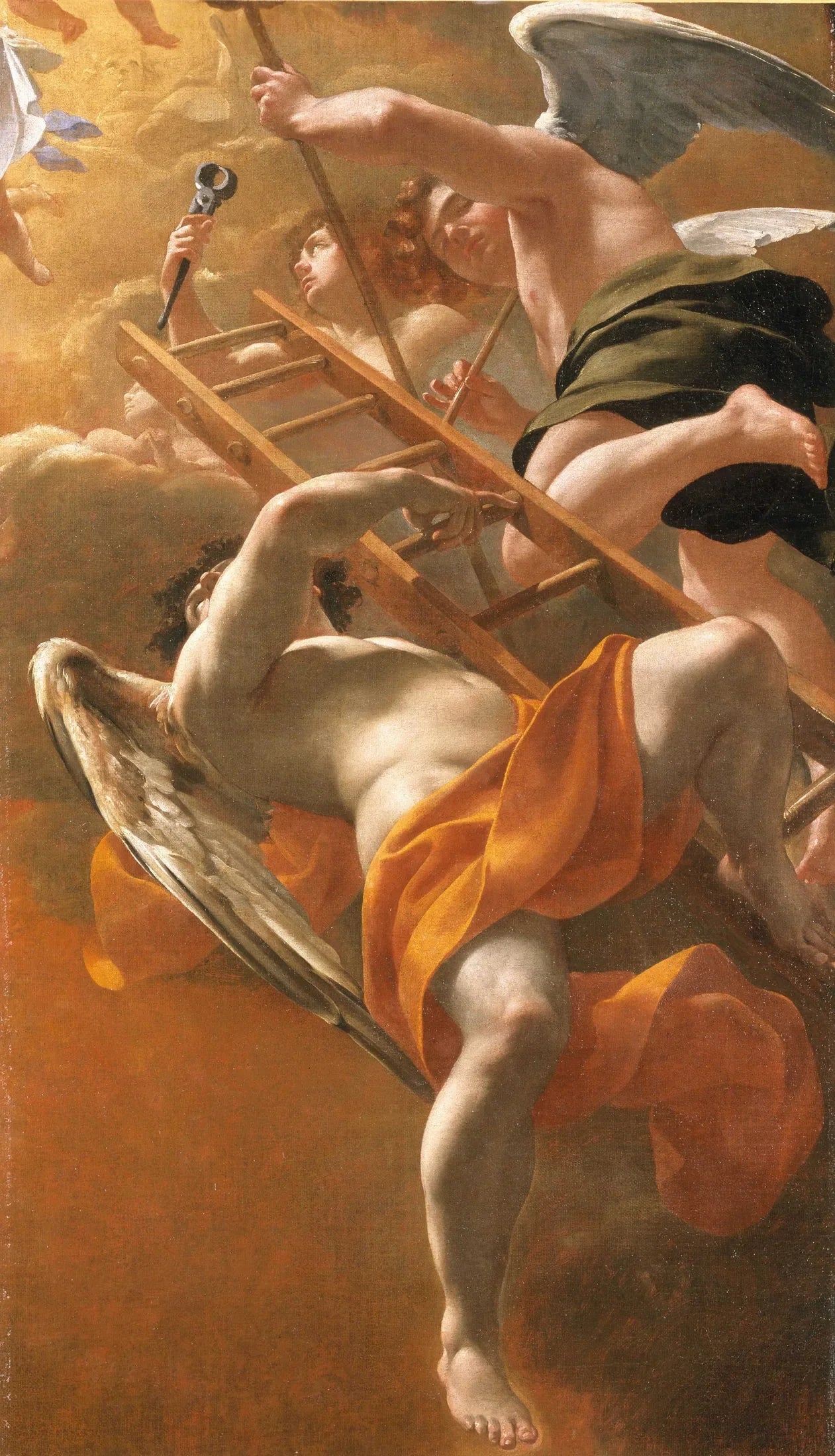 Anges portant les instruments de la Passion - Simon Vouet image 1 reproduction de peinture à l’huile