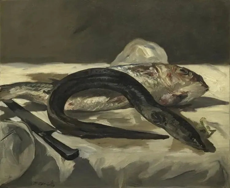 Anguille et Rouget - Édouard Manet image 1 tableau peint à l’huile sur toile