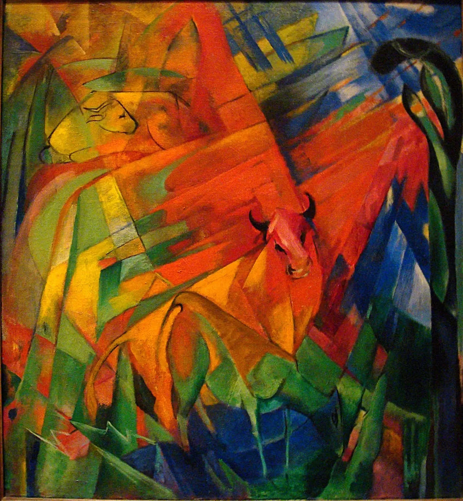 Animaux dans un paysage - Franz Marc
