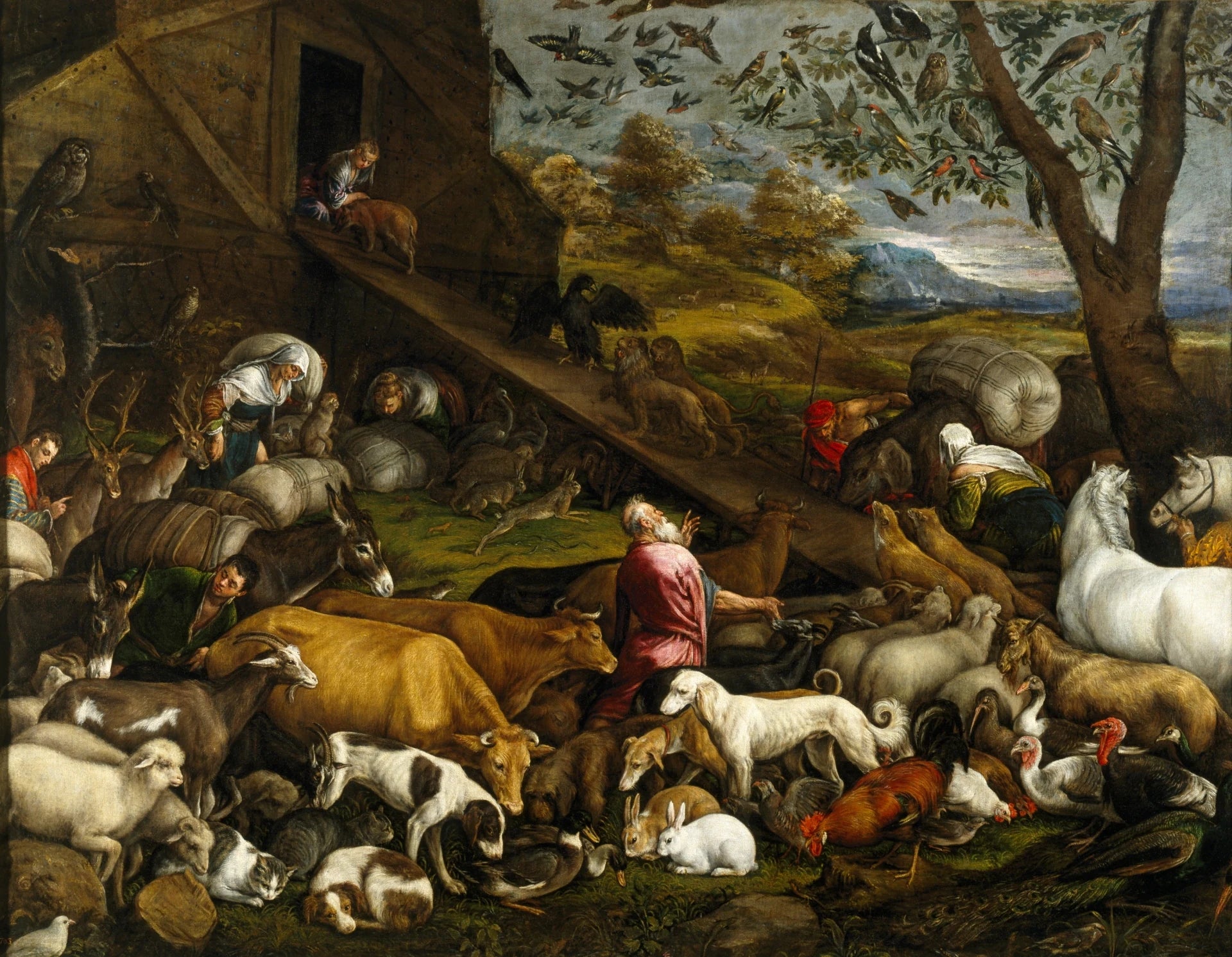 Les animaux entrant dans l’arche de Noé - Jacopo Bassano