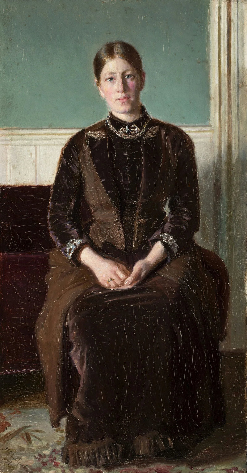 Anna Ancher assise dans la salle nord. - Michael Peter Ancher