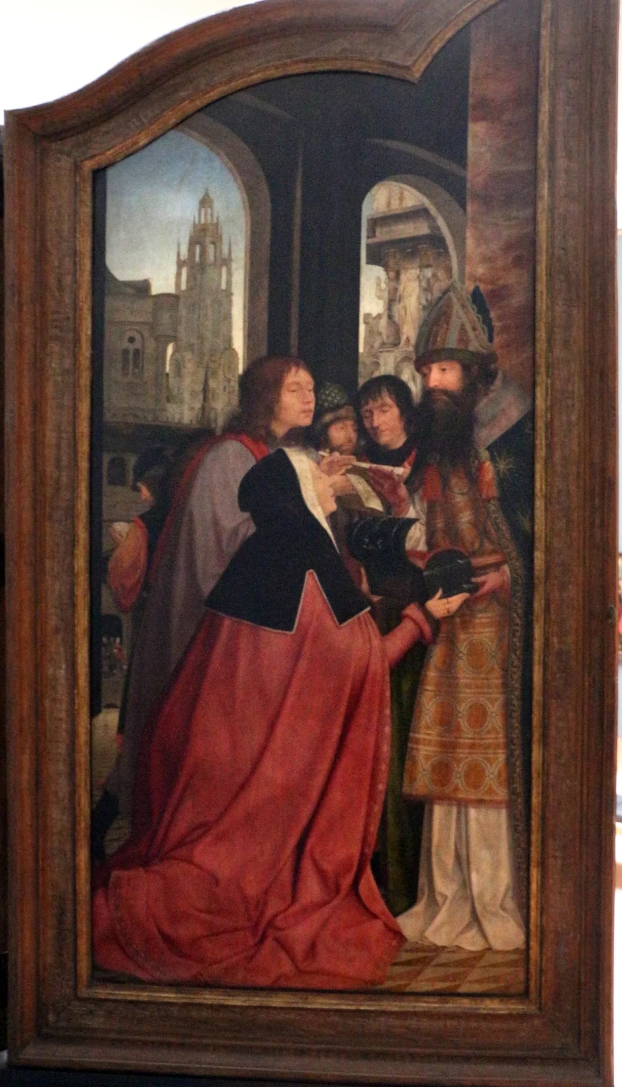 Anna en Joachim schenken hun bezittingen aan de tempel - Quentin Metsys image 1 copie peinte à la main à l’huile