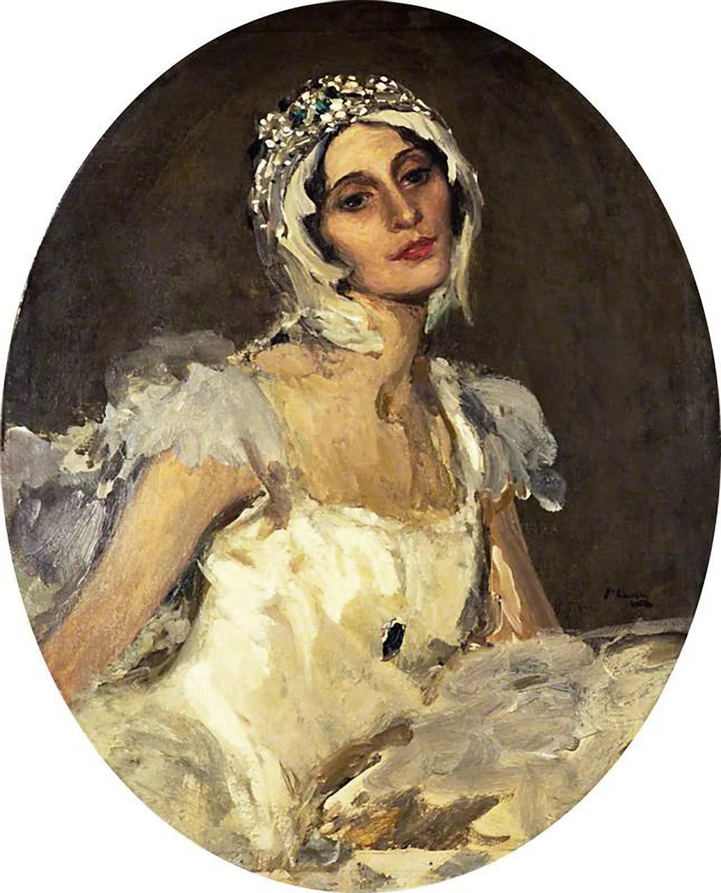 Anna Pavlova (1881–1931), dans le rôle du « Cygne mourant » - John Lavery image 1 reproduction artisanale de tableau