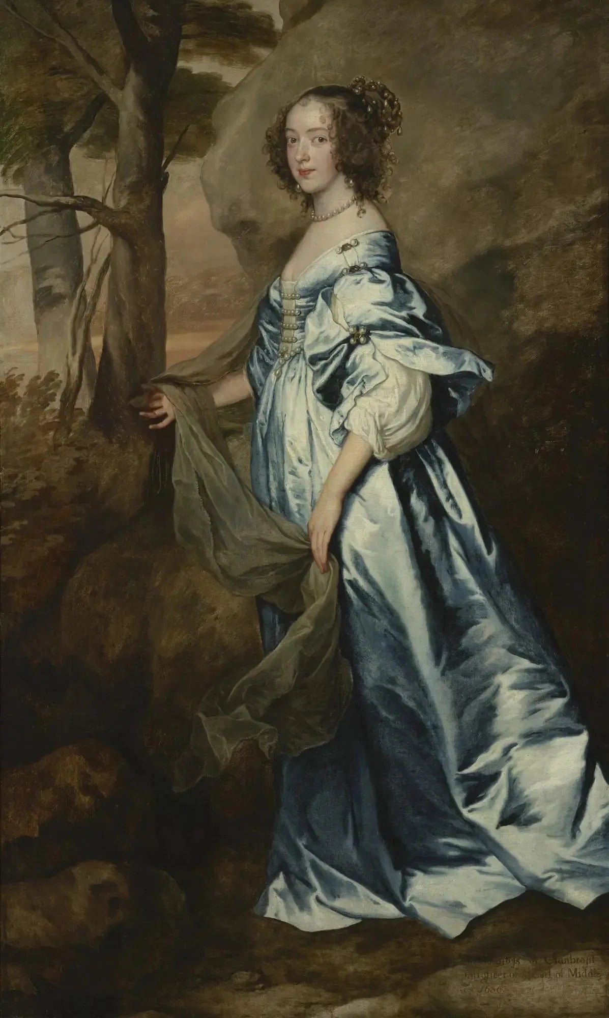 Anne, comtesse de Clanbrassil - Antoine van Dyck image 1 reproduction de peinture à l’huile