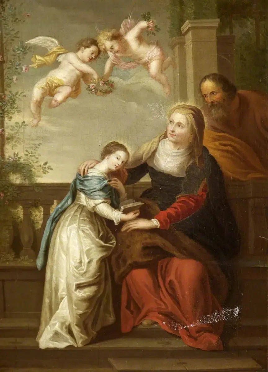 Anne et Joachim avec la Vierge Marie - Peter Paul Rubens image 1 tableau peint à l’huile sur toile