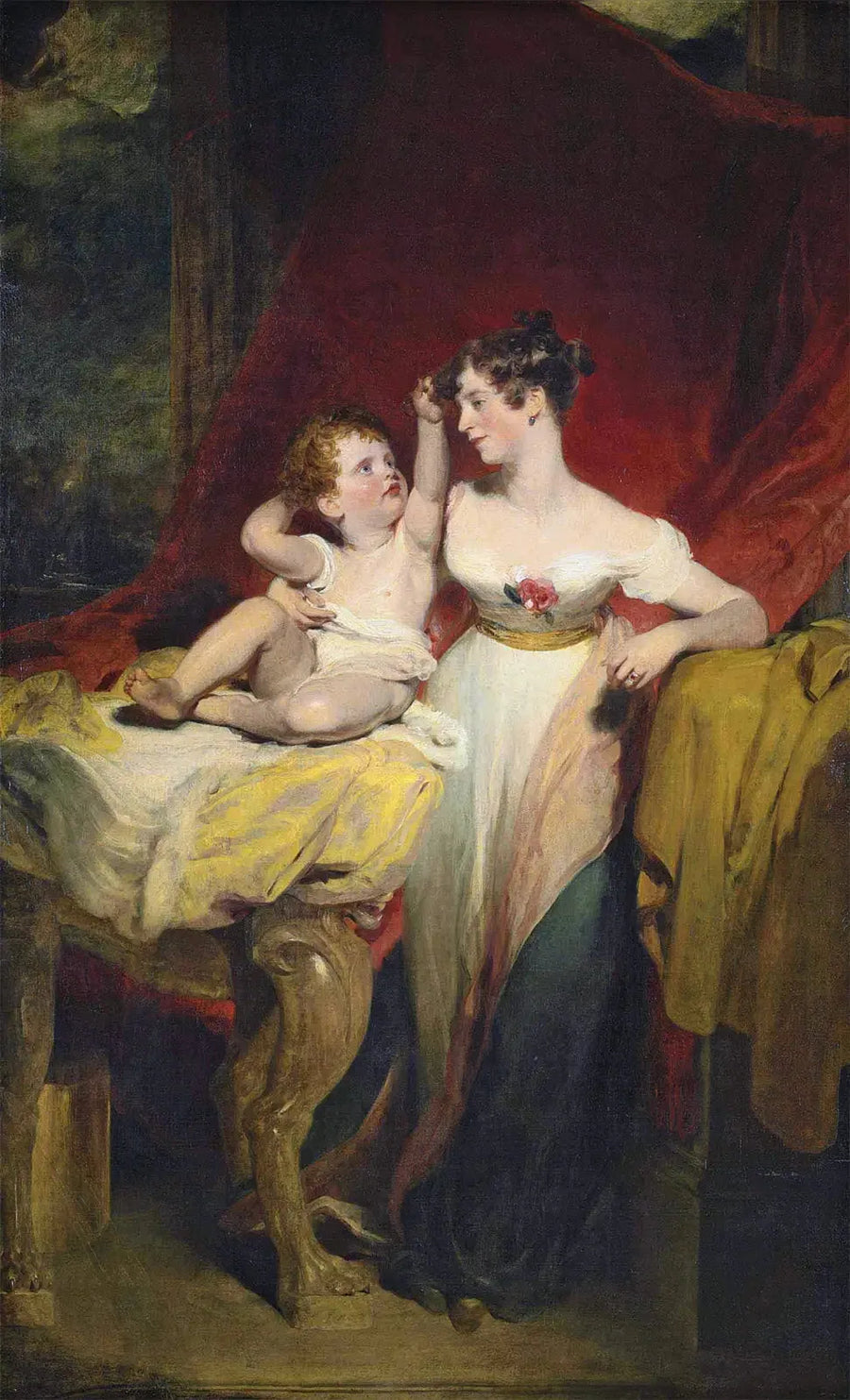 Anne, Viscountess Pollington, later Countess of Mexborough, with her son John Charles - Thomas Lawrence