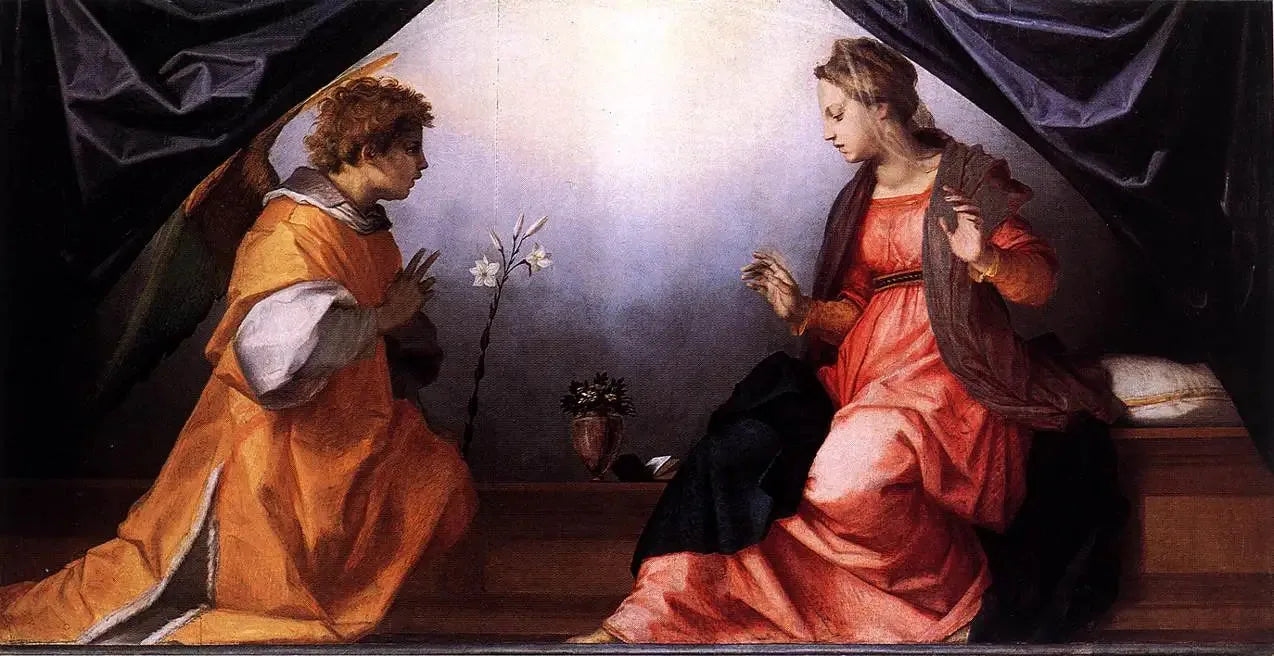 Annonciation - Andrea del Sarto image 1 copie de tableau peinte à la main