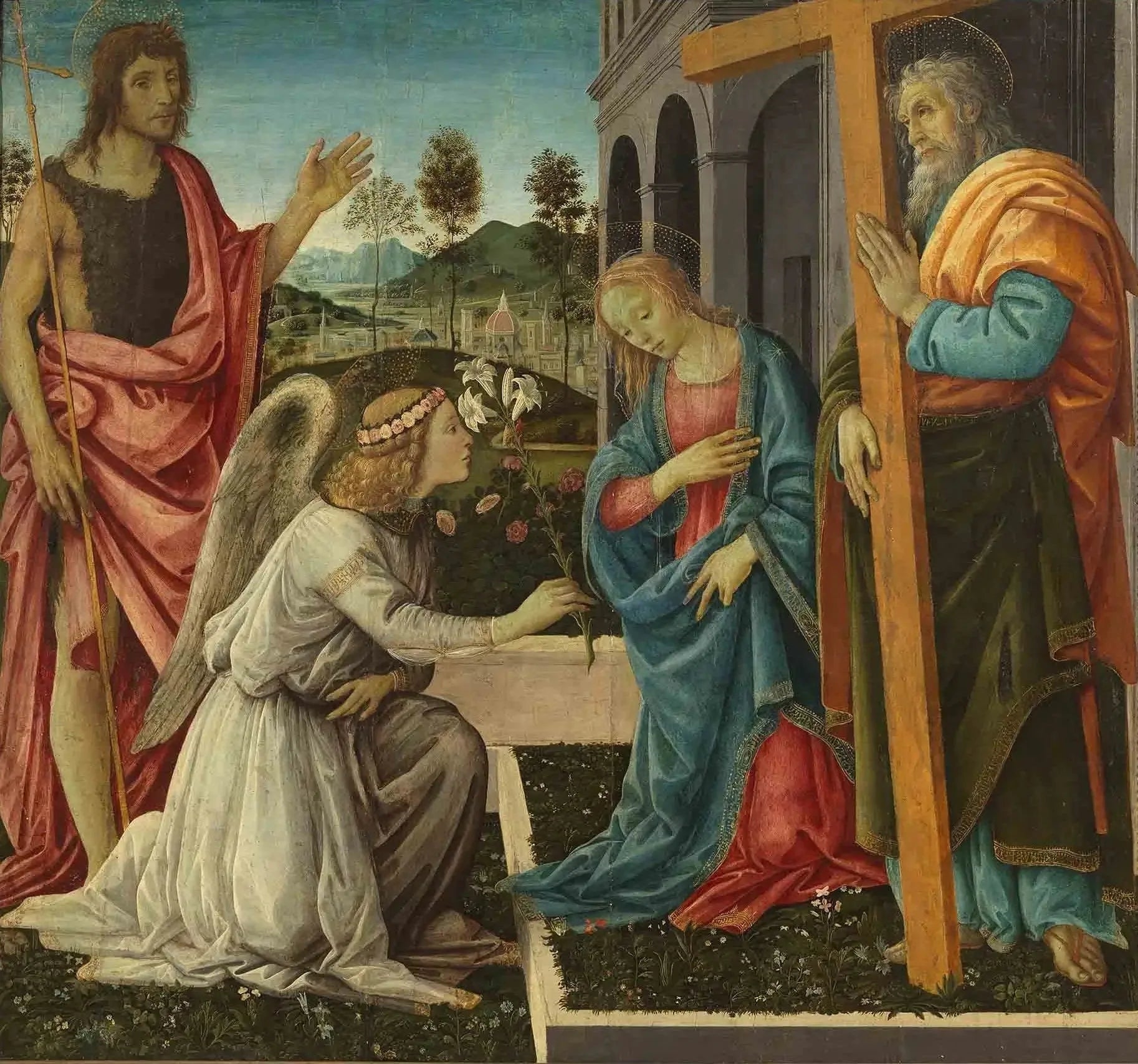 Annonciation avec Saintes - Filippino Lippi image 1 reproduction réalisée par Alpha Reproduction