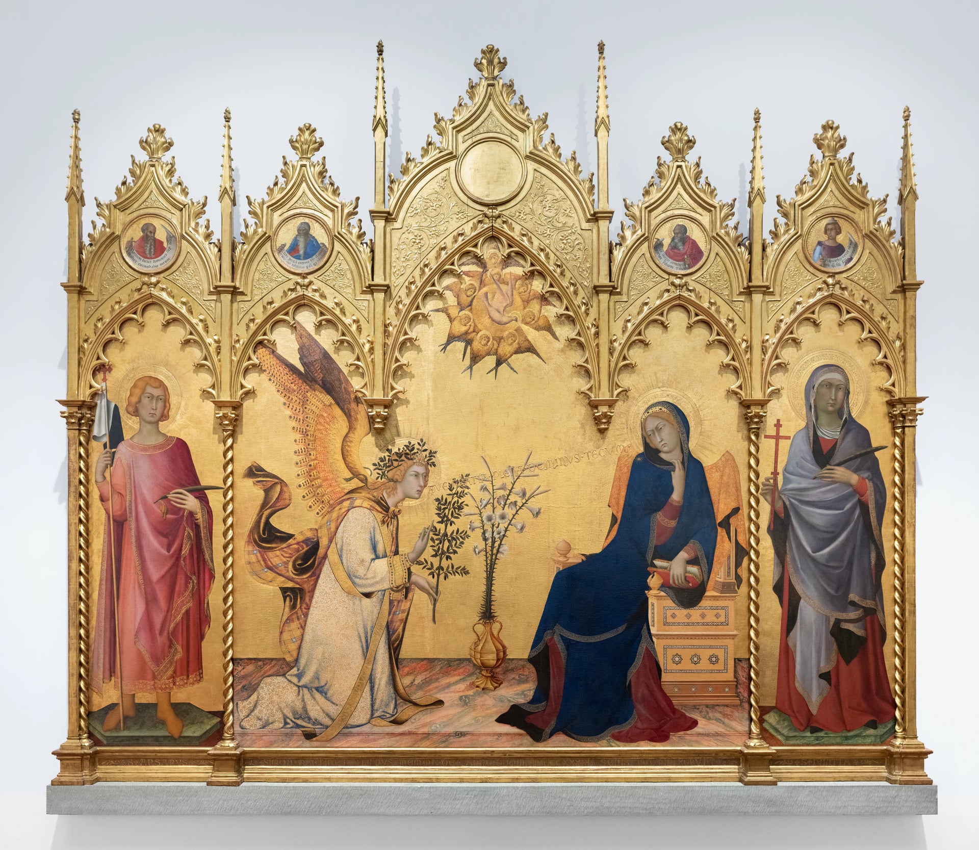 Annonciation entre les saints Ansan et Marguerite - Lippo Memmi|Simone Memmi de Sienne