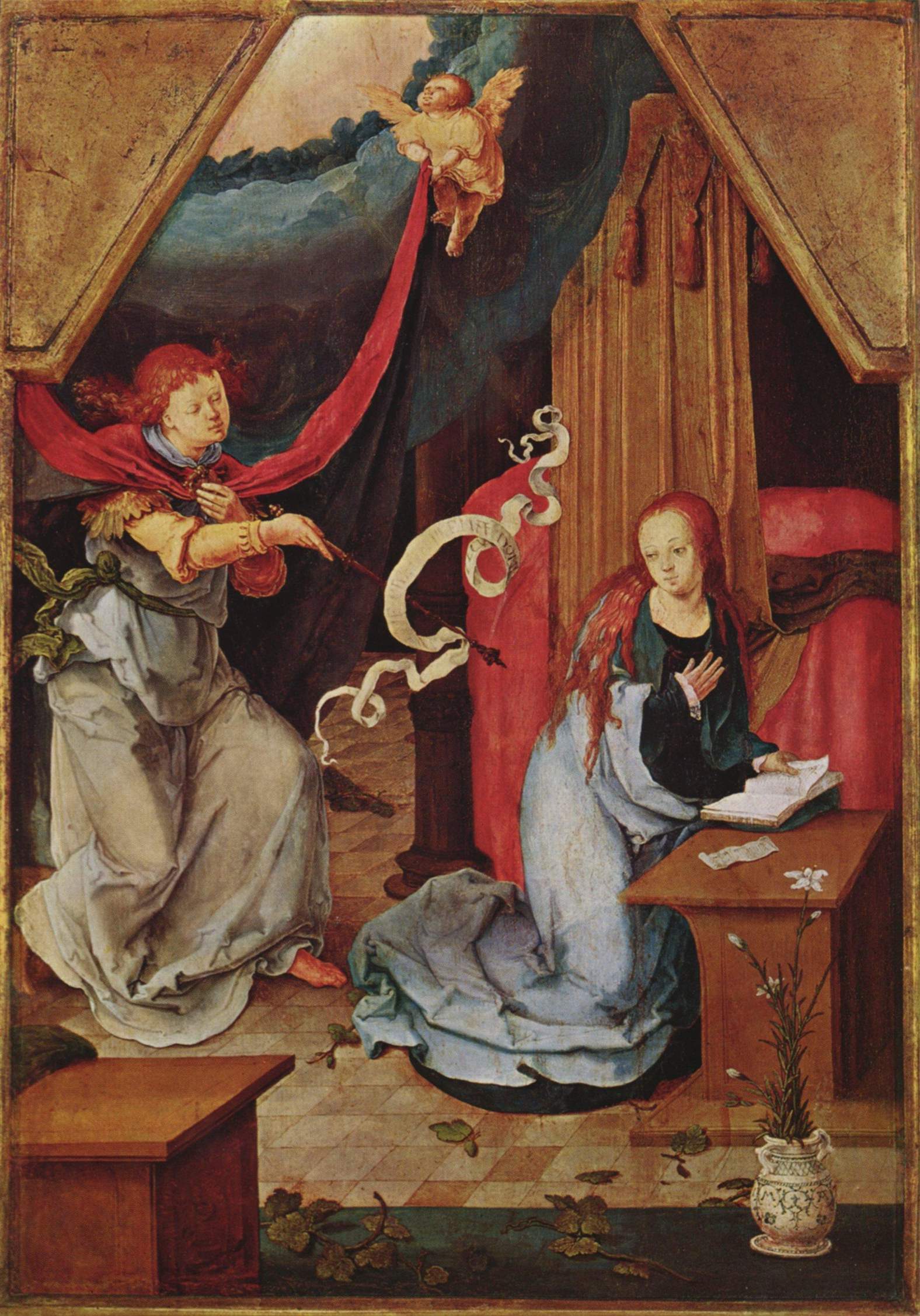 Annonciation - Lucas van Leyden image 1 reproduction artisanale de tableau