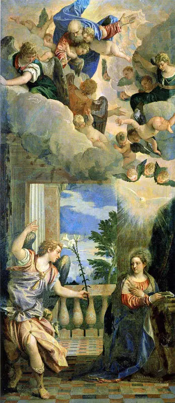 Annonciation - Paul Véronèse image 1 reproduction de peinture à l’huile