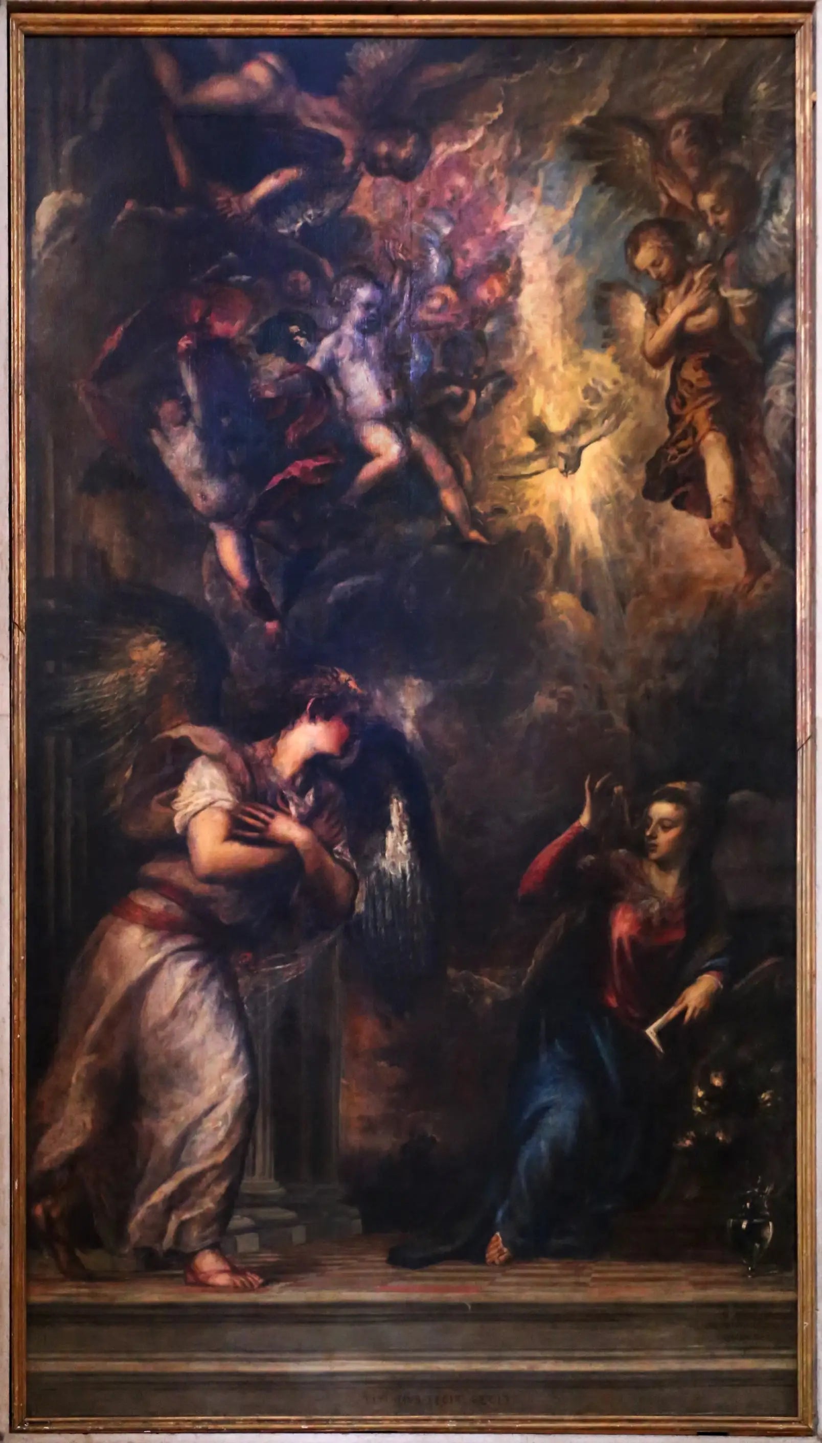 Annonciation - Titian image 1 copie peinte à la main à l’huile