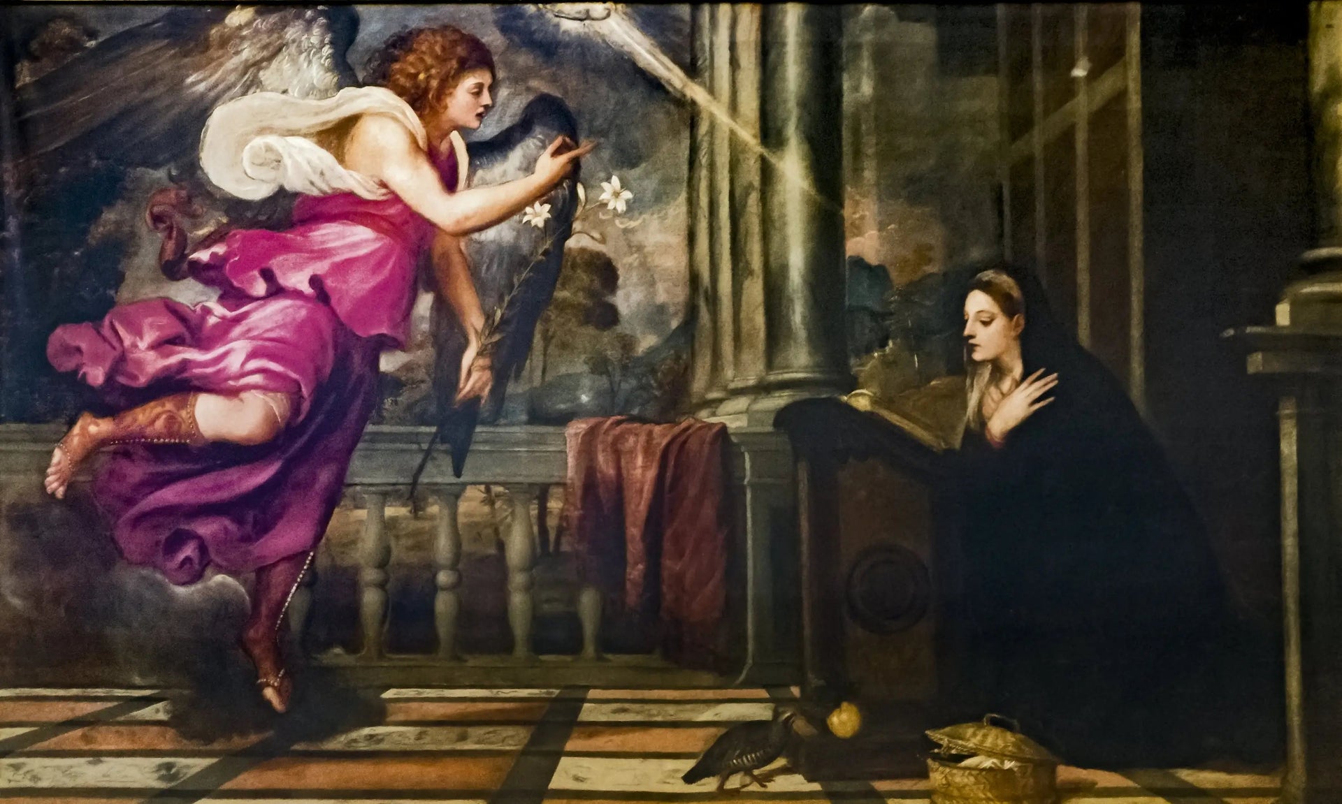 Annonciation - Titian image 1 copie de tableau peinte à la main