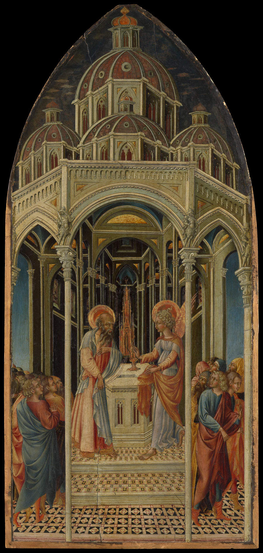 L'Annonciation à Zacharie; (verso) L'Ange de l'Annonciation - Giovanni di Paolo (Giovanni di Paolo di Grazia)