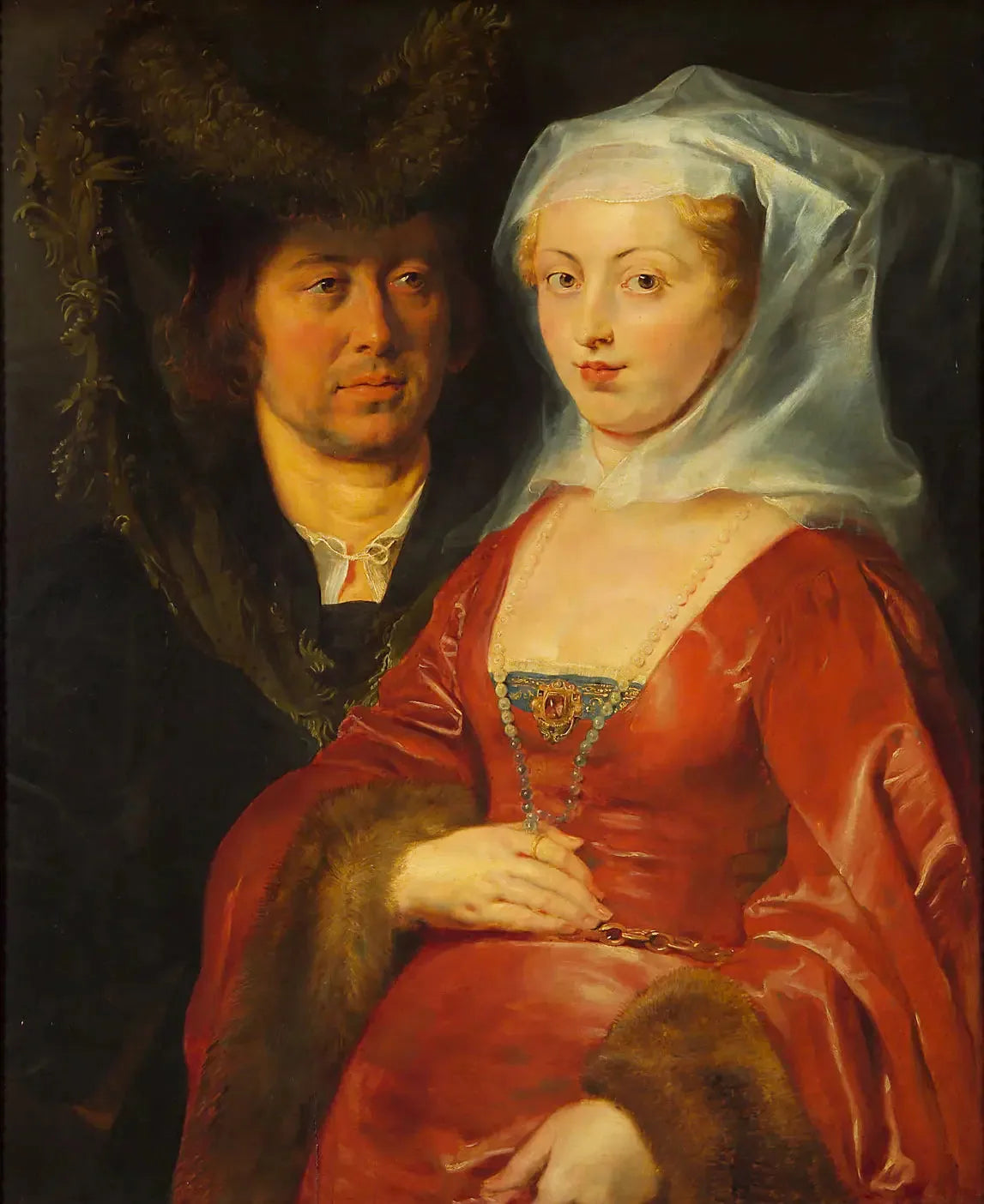 Anségise et sainte Béga - Peter Paul Rubens image 1 copie peinte à la main à l’huile