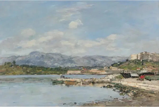 ANTIBES, LE FORT CARRÉ - Eugène Boudin image 1 reproduction de peinture à l’huile