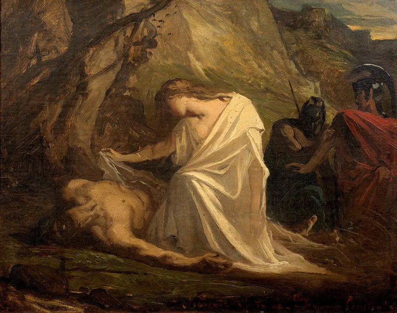 Antigone au chevet de Polynice - Jean-Joseph Benjamin-Constant image 1 copie peinte à la main à l’huile