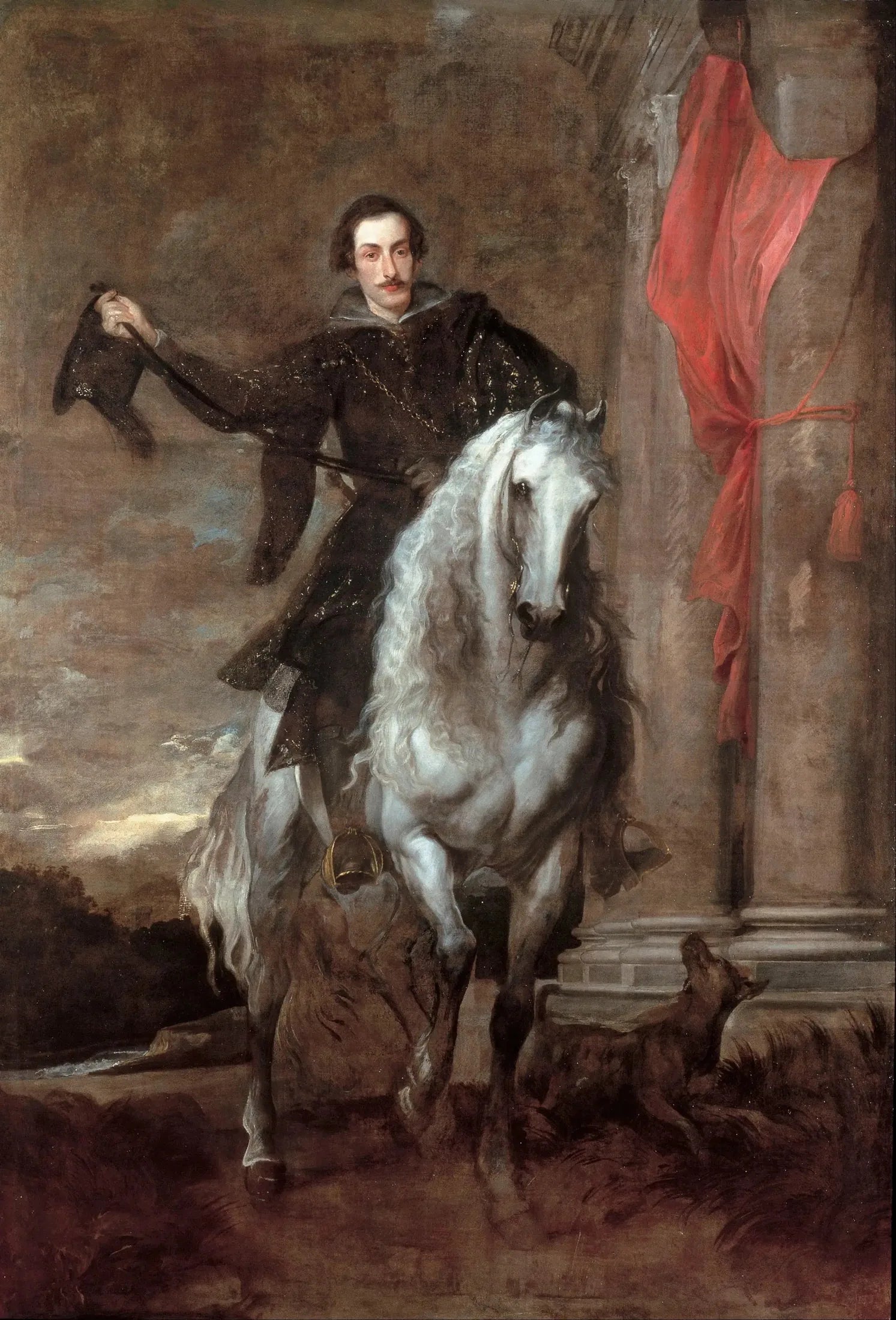 Anton Giulio Brignole Vente à cheval - Antoine van Dyck image 1 reproduction artisanale de tableau
