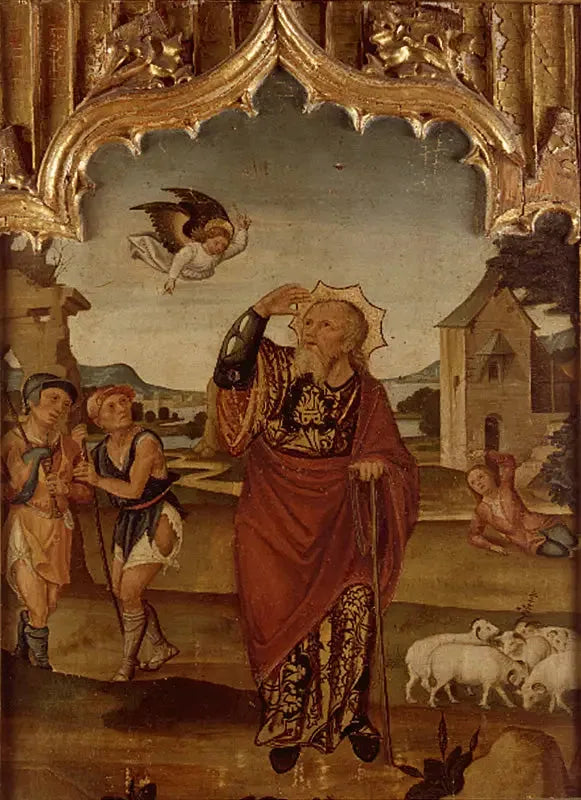 Anuncio del Ángel a San Joaquín entre los pastores - Vicente Masip image 1 copie peinte à la main à l’huile