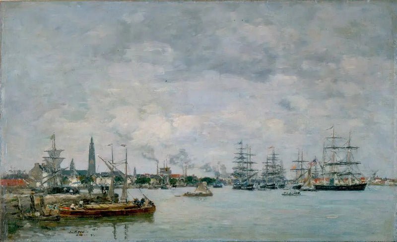 Anvers. Bateaux sur l'Escaut - Eugène Boudin
