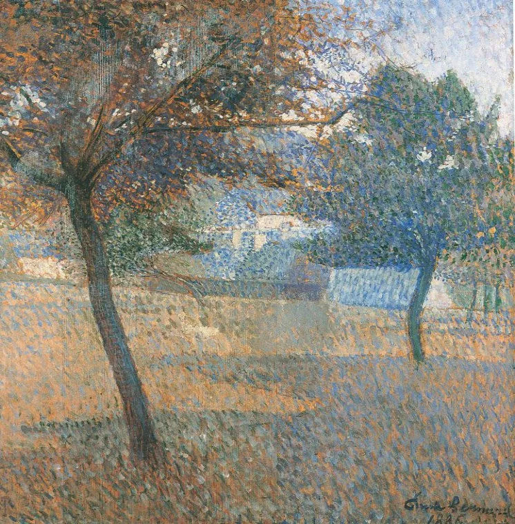 Août, verger à Pont Aven - Émile Bernard image 1 copie peinte à la main à l’huile