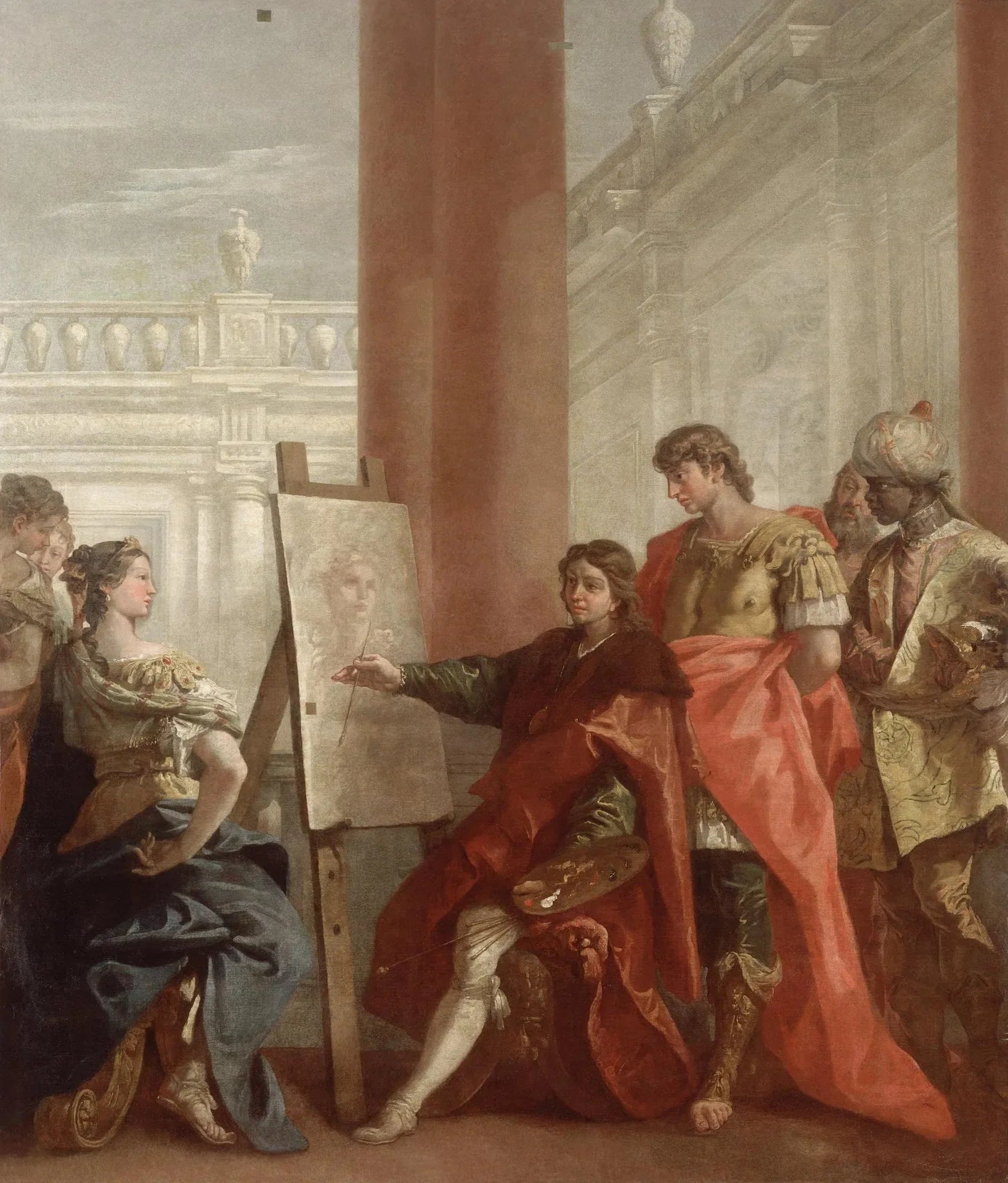Apelles peint Campaspa - Sebastiano Ricci image 1 copie de tableau peinte à la main