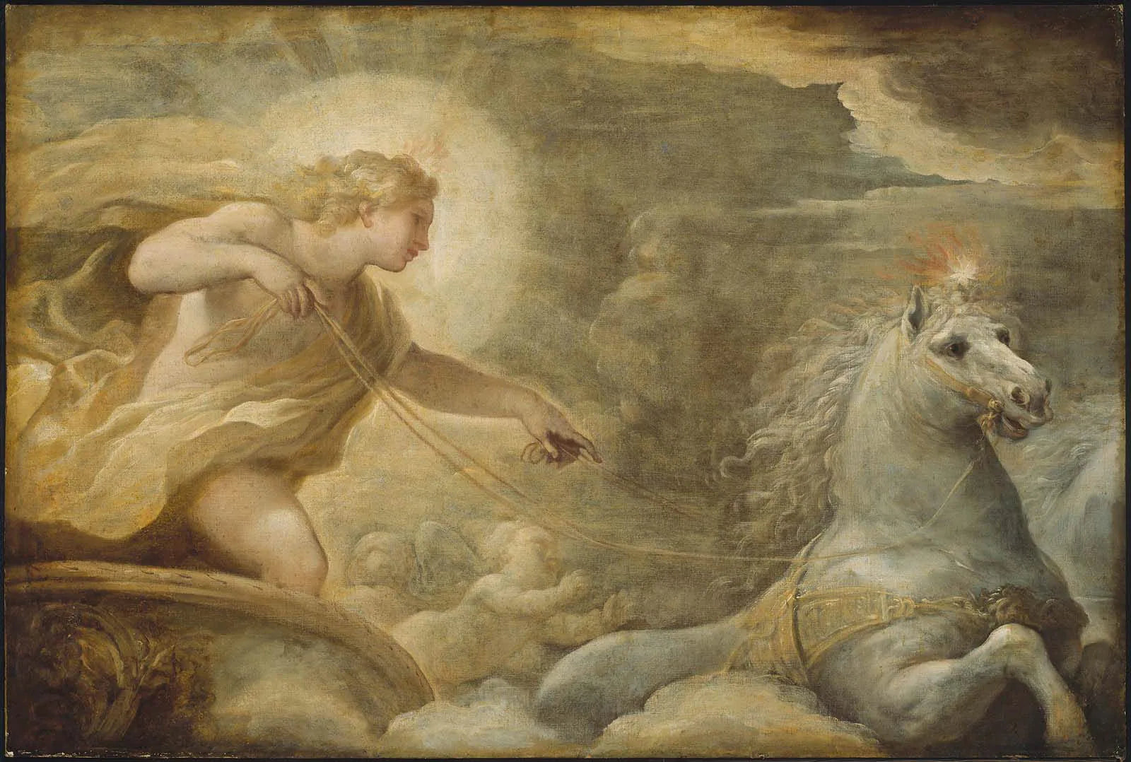 Apollon dans son char - Luca Giordano image 1 reproduction de peinture à l’huile