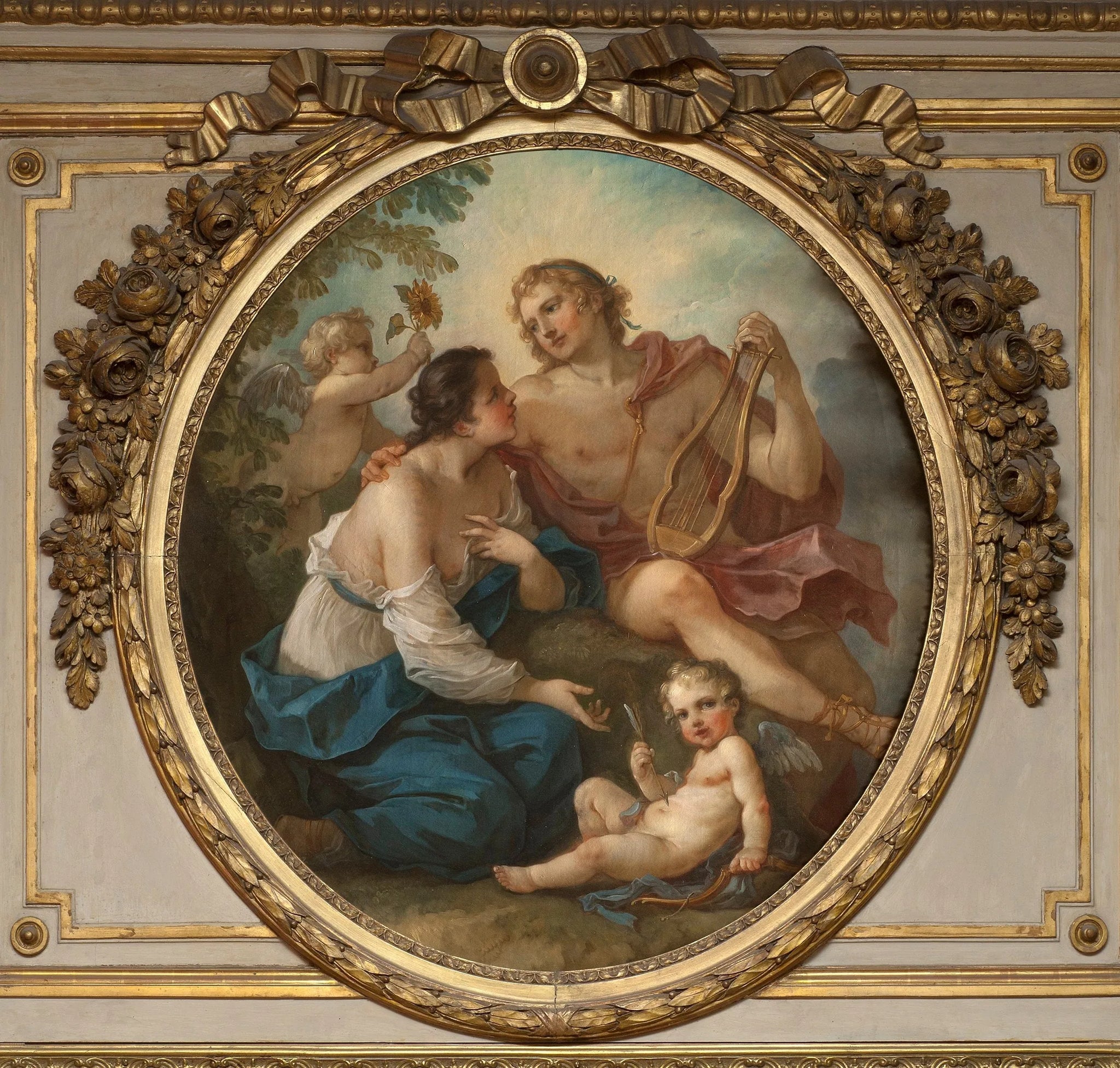 Apollon et Clythie - Charles-Joseph Natoire image 1 reproduction d’œuvre d’art à l’huile