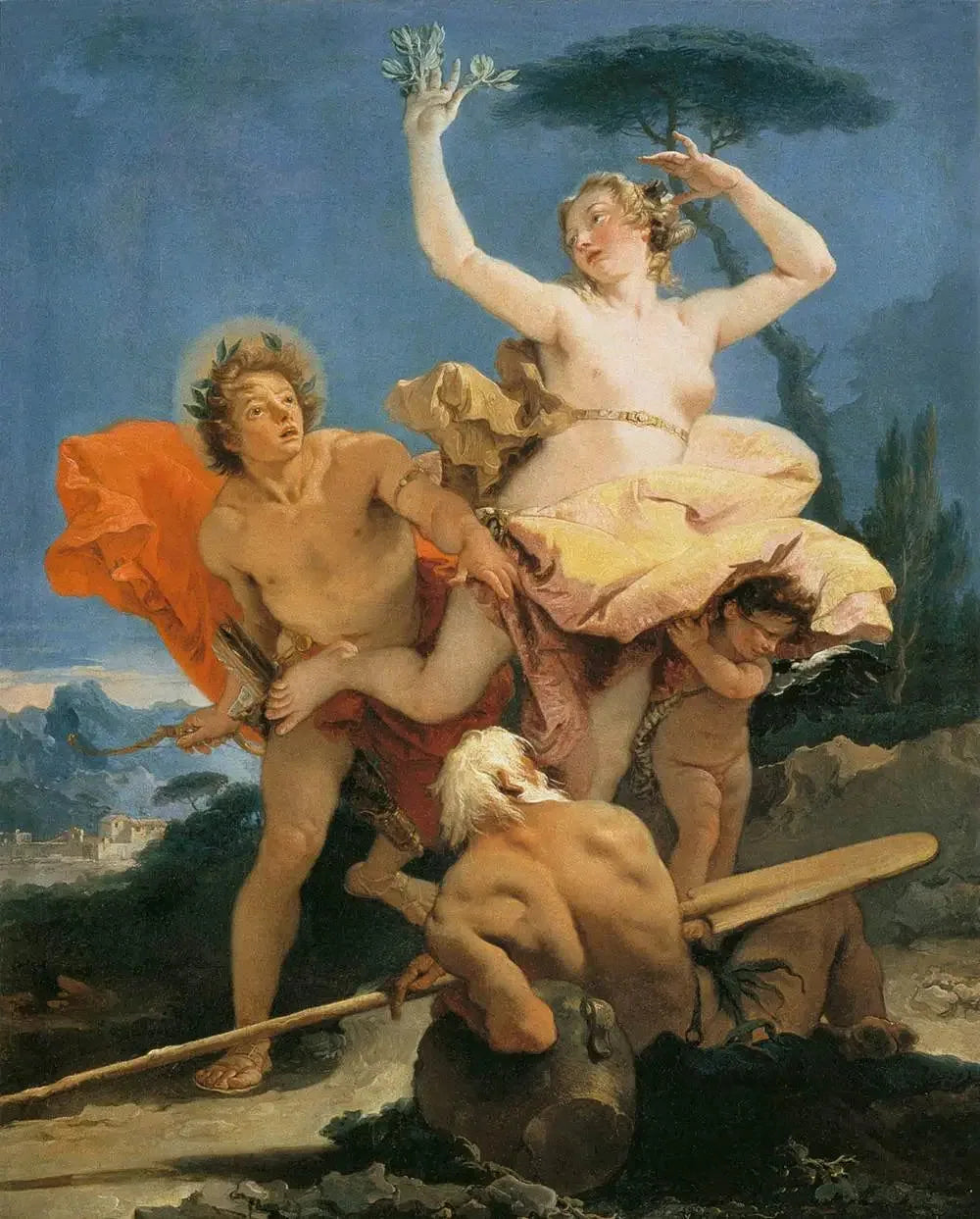Apollon et Daphné - Giovanni Battista Tiepolo image 1 reproduction de peinture à l’huile