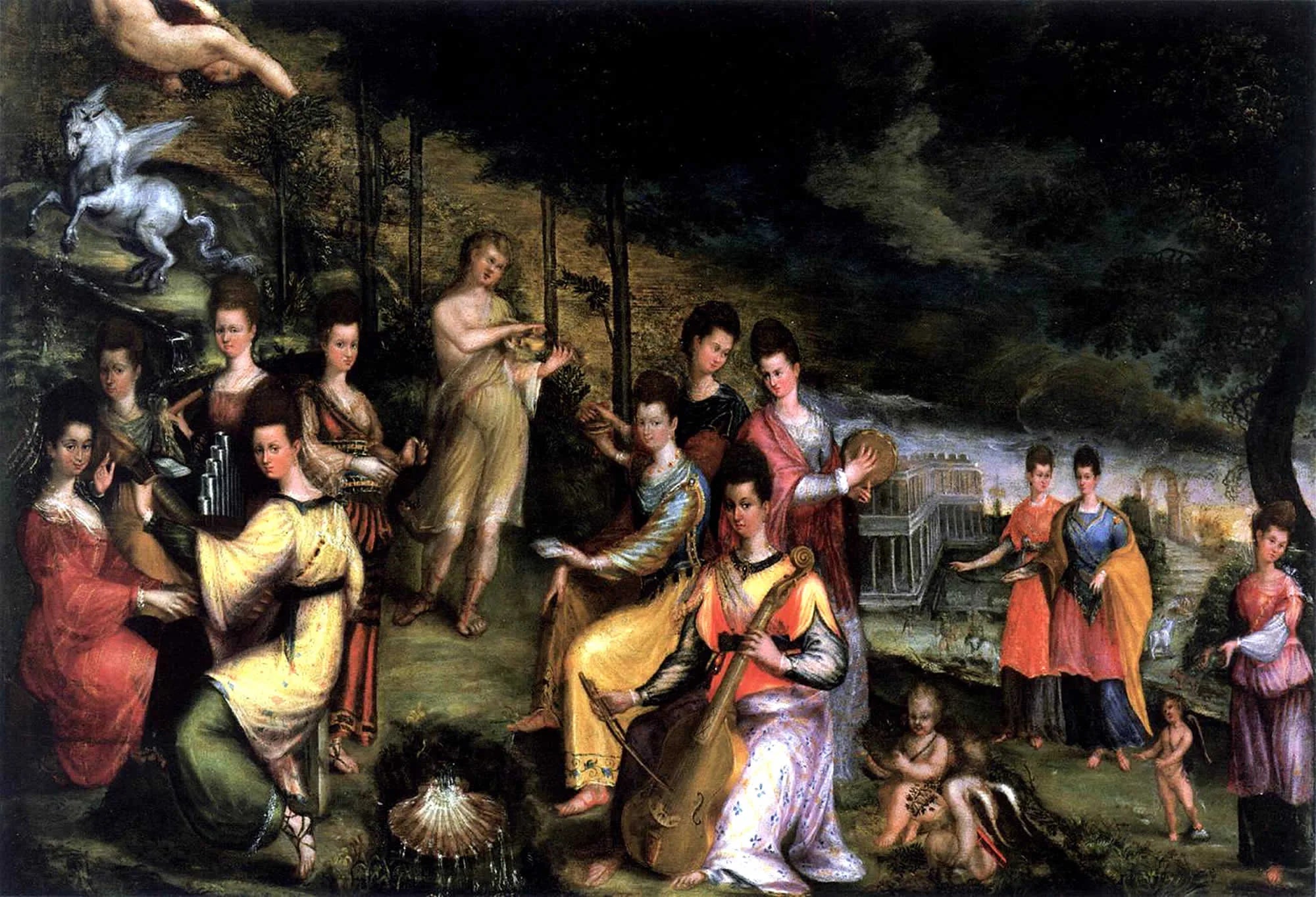Apollon et les Muses - Lavinia Fontana image 1 reproduction d’œuvre d’art à l’huile