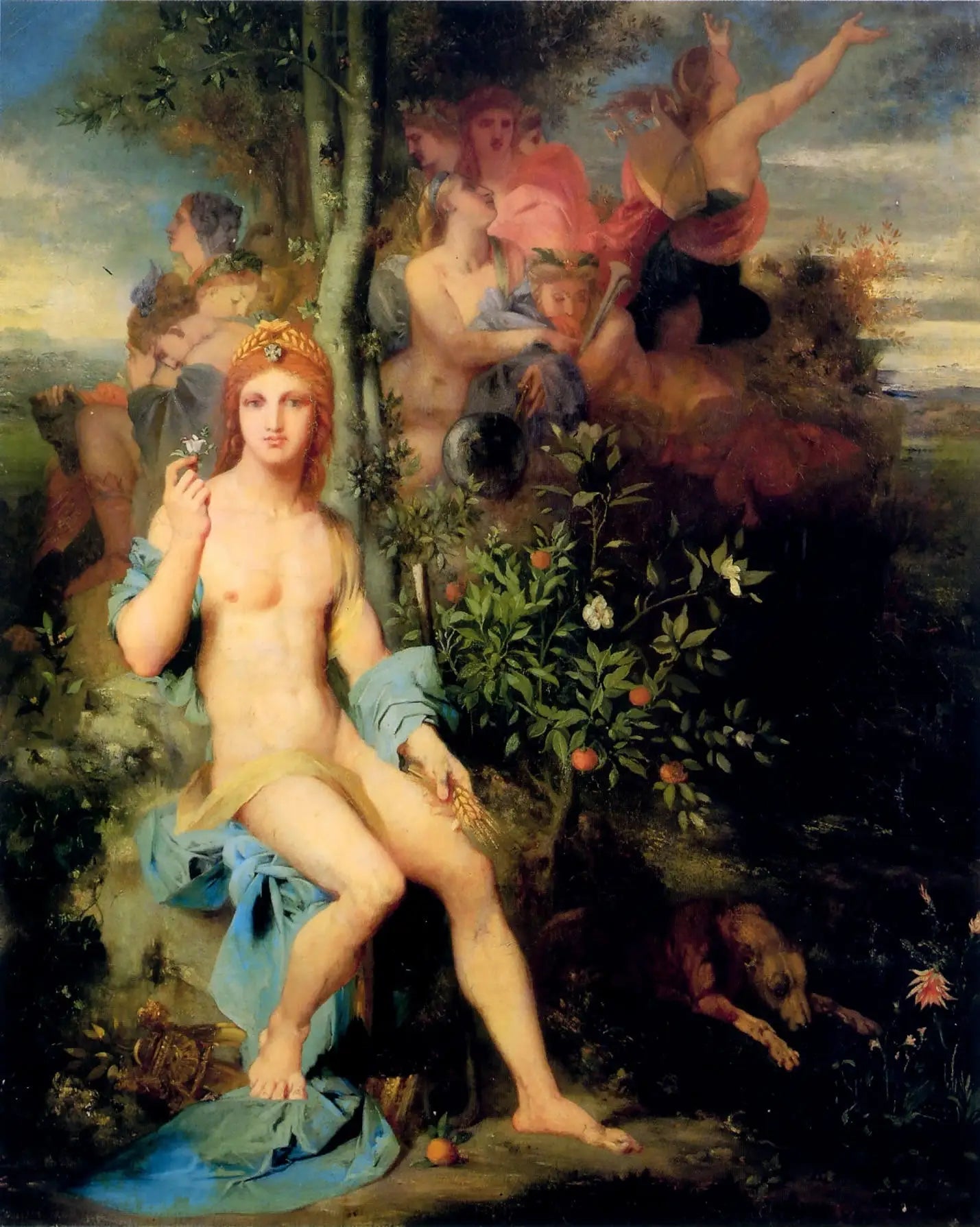 Apollon et les Neuf Muses - Gustave Moreau image 1 tableau peint à l’huile sur toile