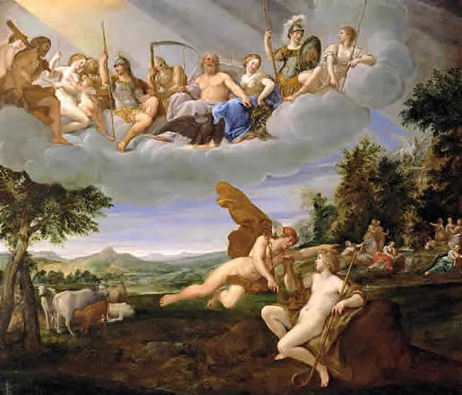 Apollon et Mercure ou l'Allégorie de l'Air - Francesco Albani