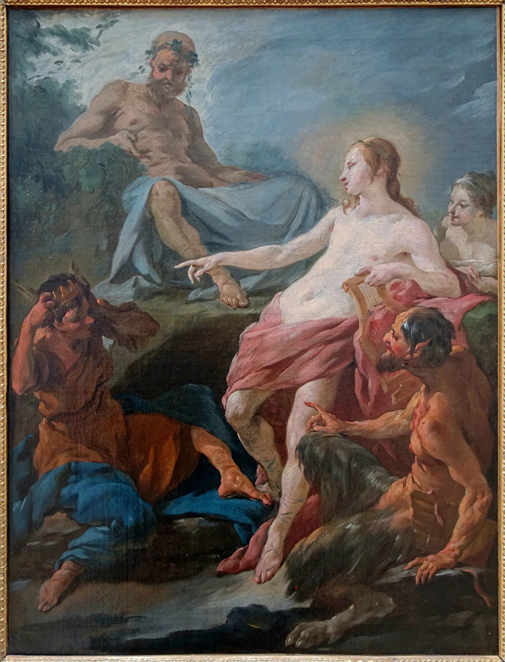 Apollon et Midas - Noël Hallé image 1 reproduction artisanale de tableau