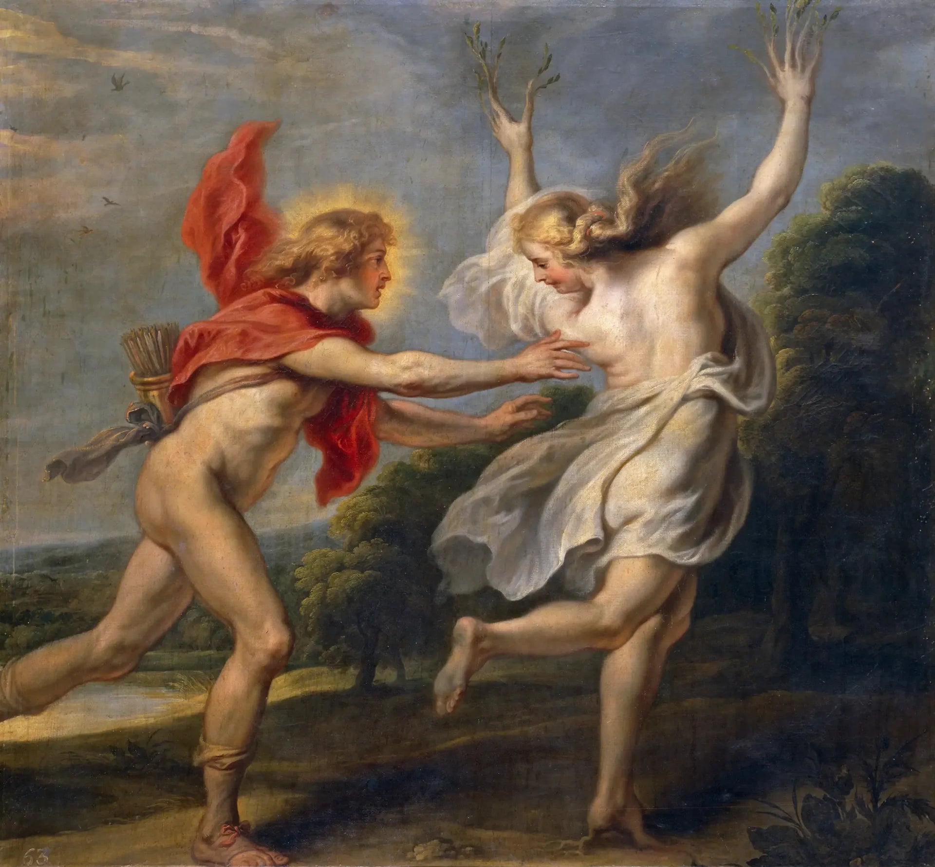 Apollon pourchassant Daphné - Peter Paul Rubens image 1 reproduction d’œuvre d’art à l’huile