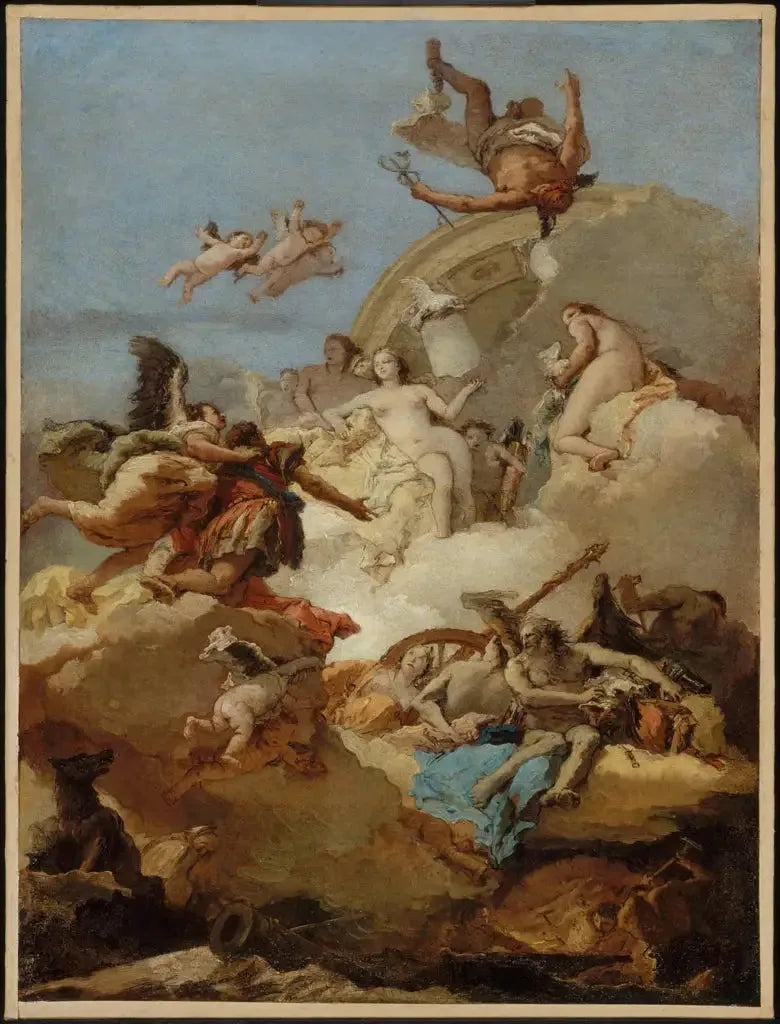 Apothéose d'Énée - Giovanni Battista Tiepolo image 1 copie de tableau peinte à la main