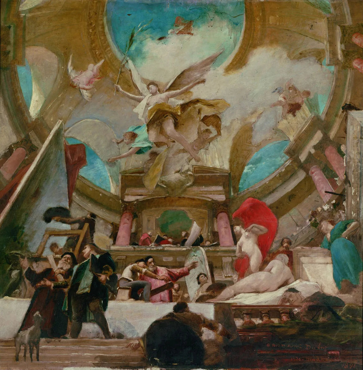Apotheose der Renaissance - Mihály Munkácsy image 1 reproduction artisanale de tableau